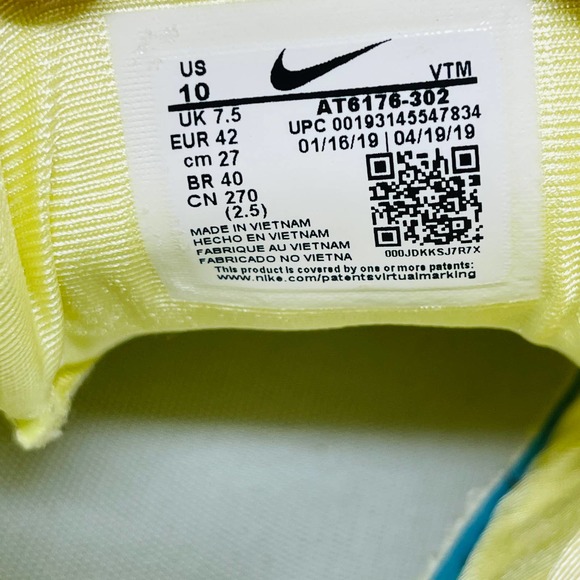 Nike Womens Air Max 720 Trainers AT6176-302 Luminous Green 10 - Picture 4 of 7